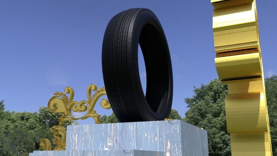 ORTAS TIRE NO 4 GAME READY Low-poly 3D model_7