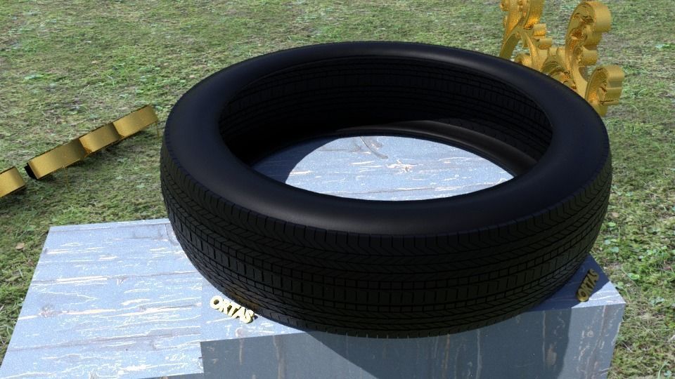 ORTAS TIRE NO 4 GAME READY Low-poly 3D model_14