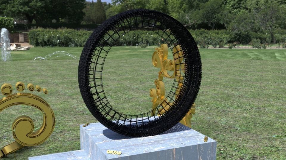 ORTAS TIRE NO 4 GAME READY Low-poly 3D model_9