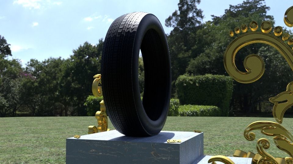 ORTAS TIRE NO 4 GAME READY Low-poly 3D model_19