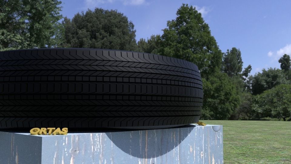 ORTAS TIRE NO 4 GAME READY Low-poly 3D model_11