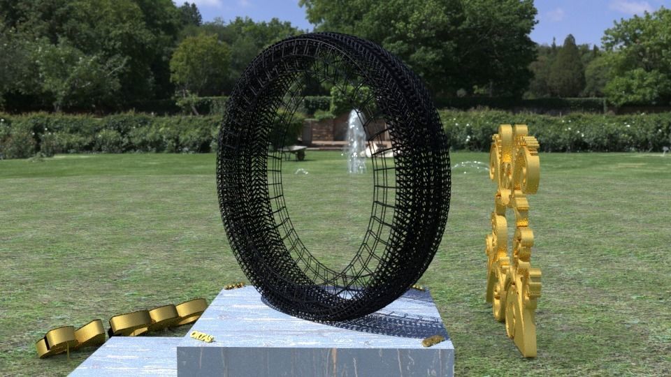 ORTAS TIRE NO 5 GAME READY Low-poly 3D model_9