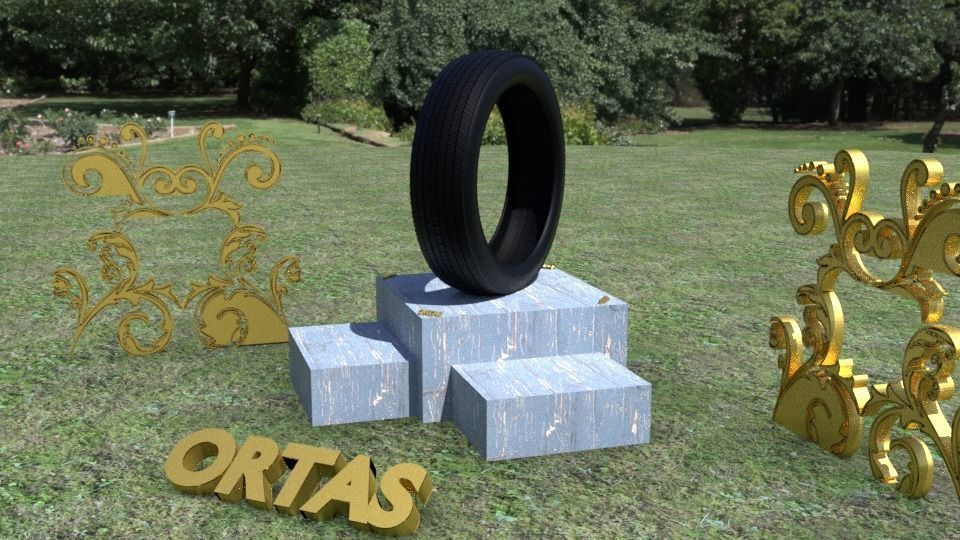ORTAS TIRE NO 5 GAME READY Low-poly 3D model_2
