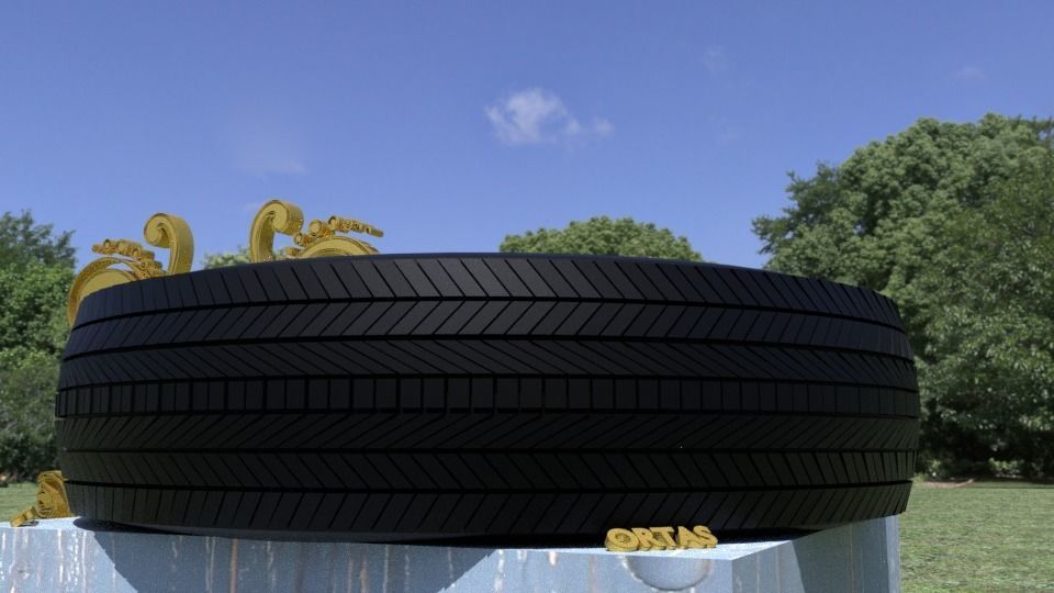 ORTAS TIRE NO 5 GAME READY Low-poly 3D model_13