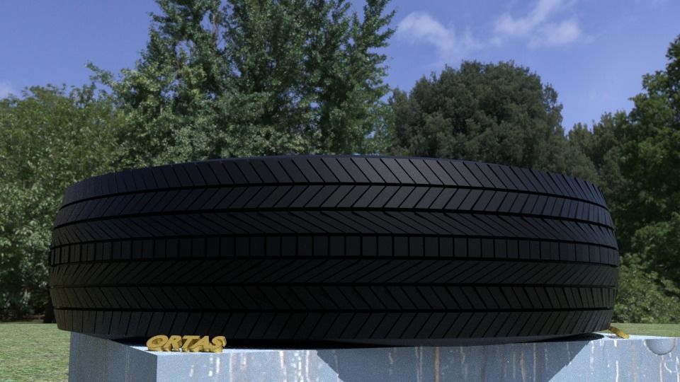 ORTAS TIRE NO 5 GAME READY Low-poly 3D model_14