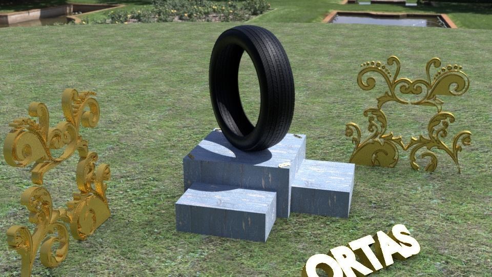 ORTAS TIRE NO 5 GAME READY Low-poly 3D model_1