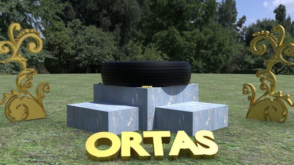 ORTAS TIRE NO 5 GAME READY Low-poly 3D model_15