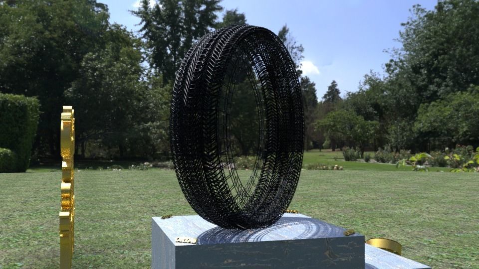 ORTAS TIRE NO 5 GAME READY Low-poly 3D model_10