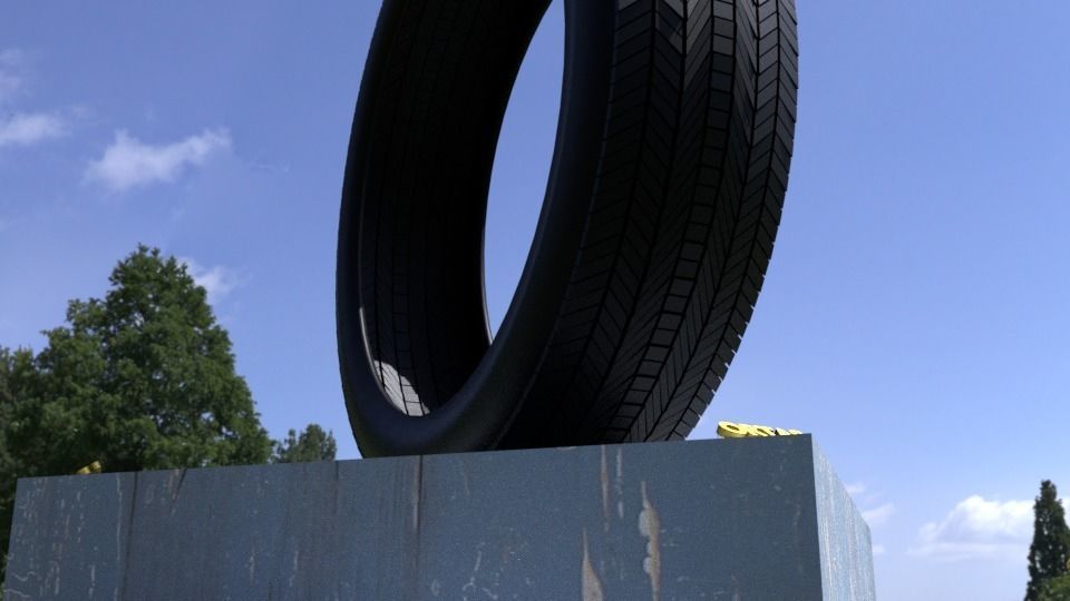 ORTAS TIRE NO 5 GAME READY Low-poly 3D model_6