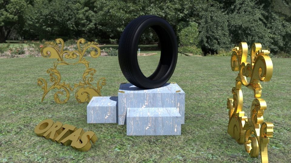 ORTAS TIRE NO 5 GAME READY Low-poly 3D model_17