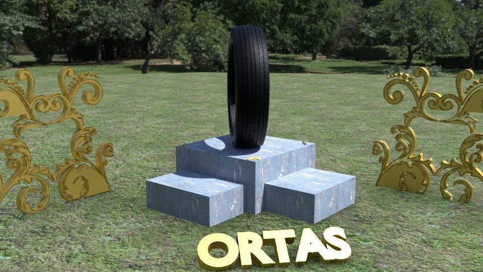 ORTAS TIRE NO 5 GAME READY Low-poly 3D model_16