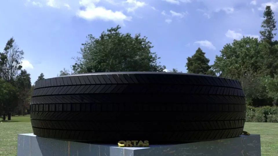 ORTAS TIRE NO 5 GAME READY Low-poly 3D model_0