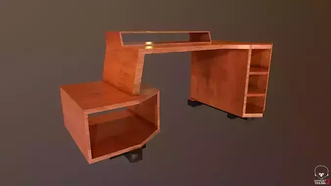 Gamer Desk Low-poly 3D model
