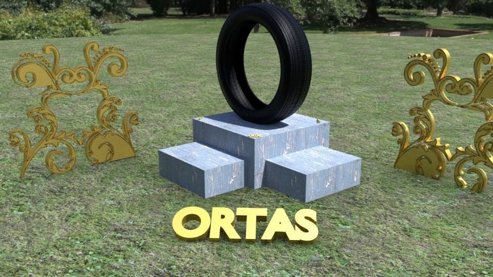 ORTAS TIRE NO 7 GAME READY Low-poly 3D model_6