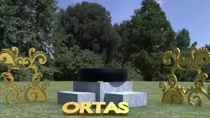 ORTAS TIRE NO 7 GAME READY Low-poly 3D model