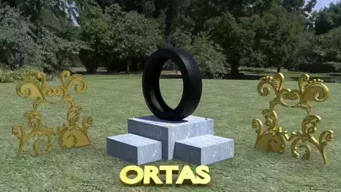 ORTAS TIRE NO 8 GAME READY Low-poly 3D model