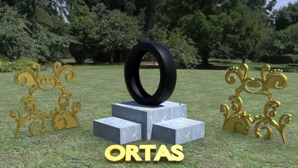ORTAS TIRE NO 8 GAME READY Low-poly 3D model_0