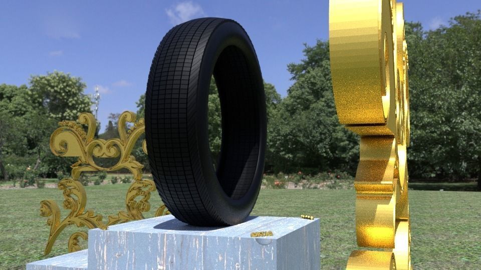 ORTAS TIRE NO 9 GAME READY Low-poly 3D model_10