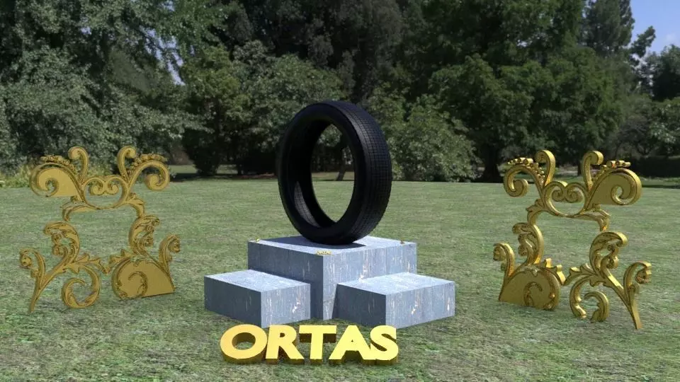 ORTAS TIRE NO 9 GAME READY Low-poly 3D model_0