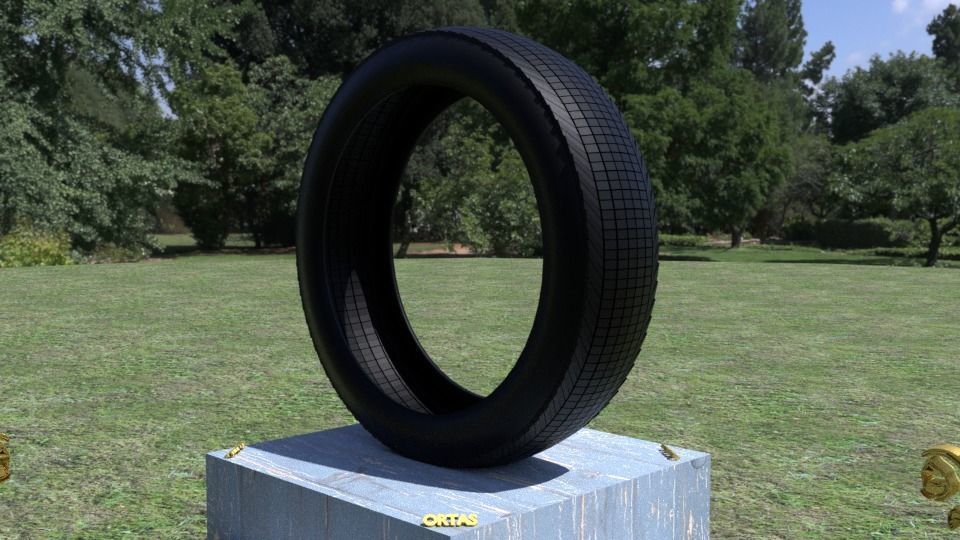 ORTAS TIRE NO 9 GAME READY Low-poly 3D model_9