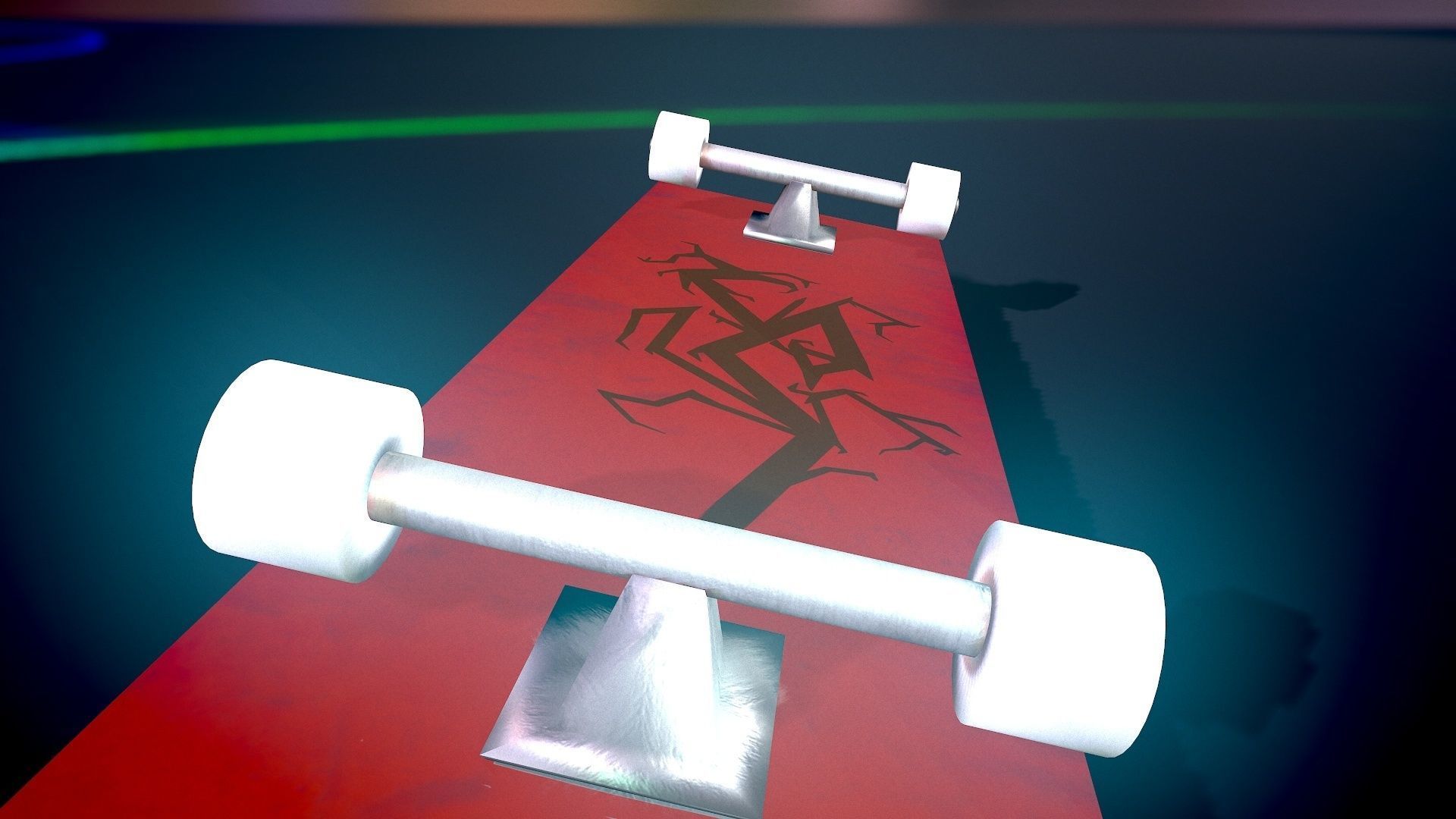Lowpoly Skateboard with details Free low-poly 3D model_42