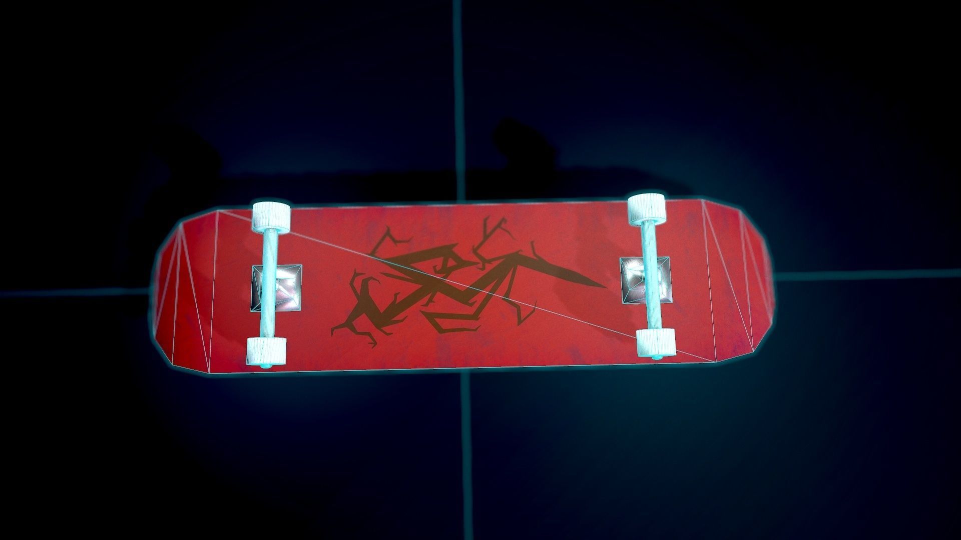 Lowpoly Skateboard with details Free low-poly 3D model_32