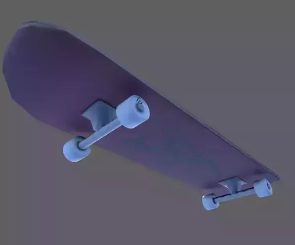 Lowpoly Skateboard with details