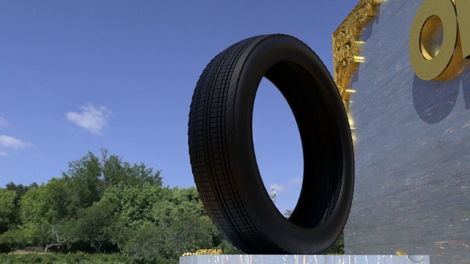 ORTAS TIRE NO 11 GAME READY Low-poly 3D model_7
