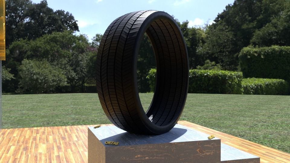 ORTAS TIRE NO 12 GAME READY Low-poly 3D model_7