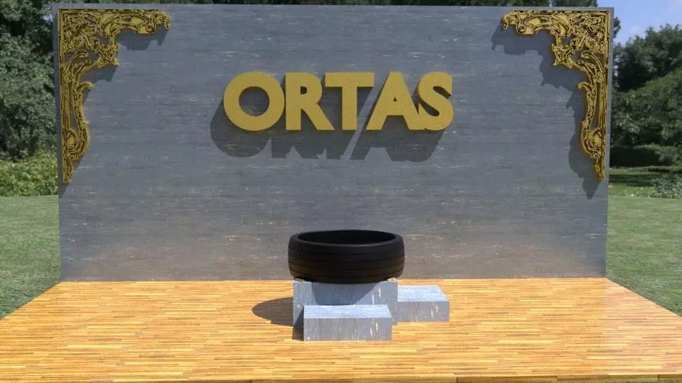 ORTAS TIRE NO 12 GAME READY Low-poly 3D model_0