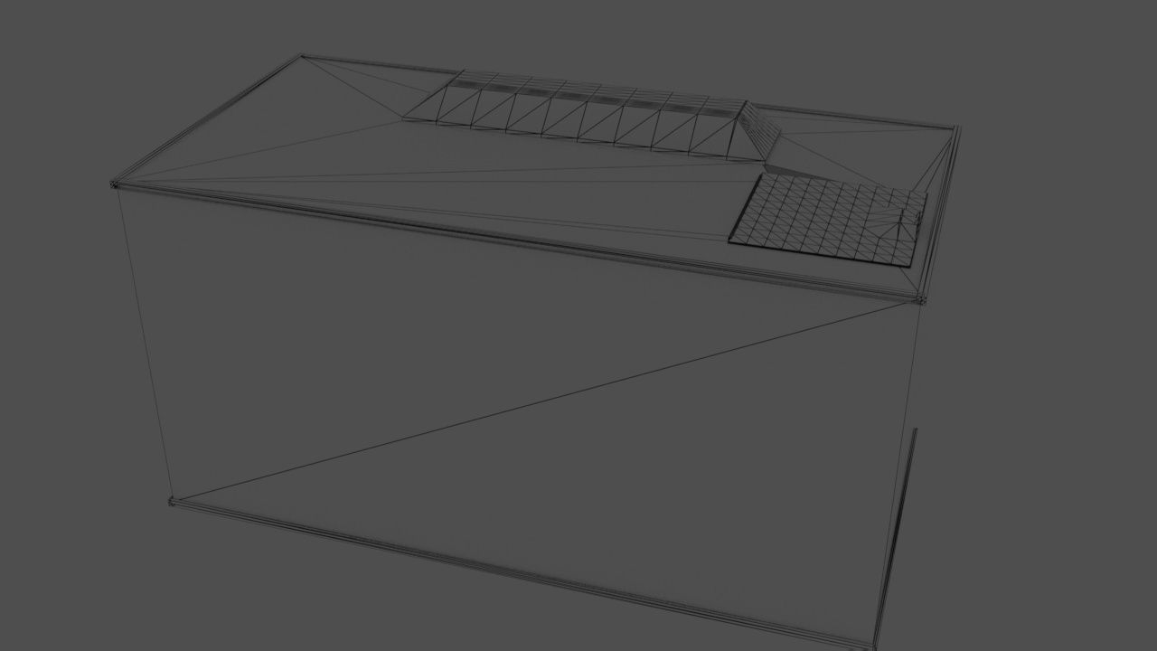 Aquarium fish tank on table 3D model_16