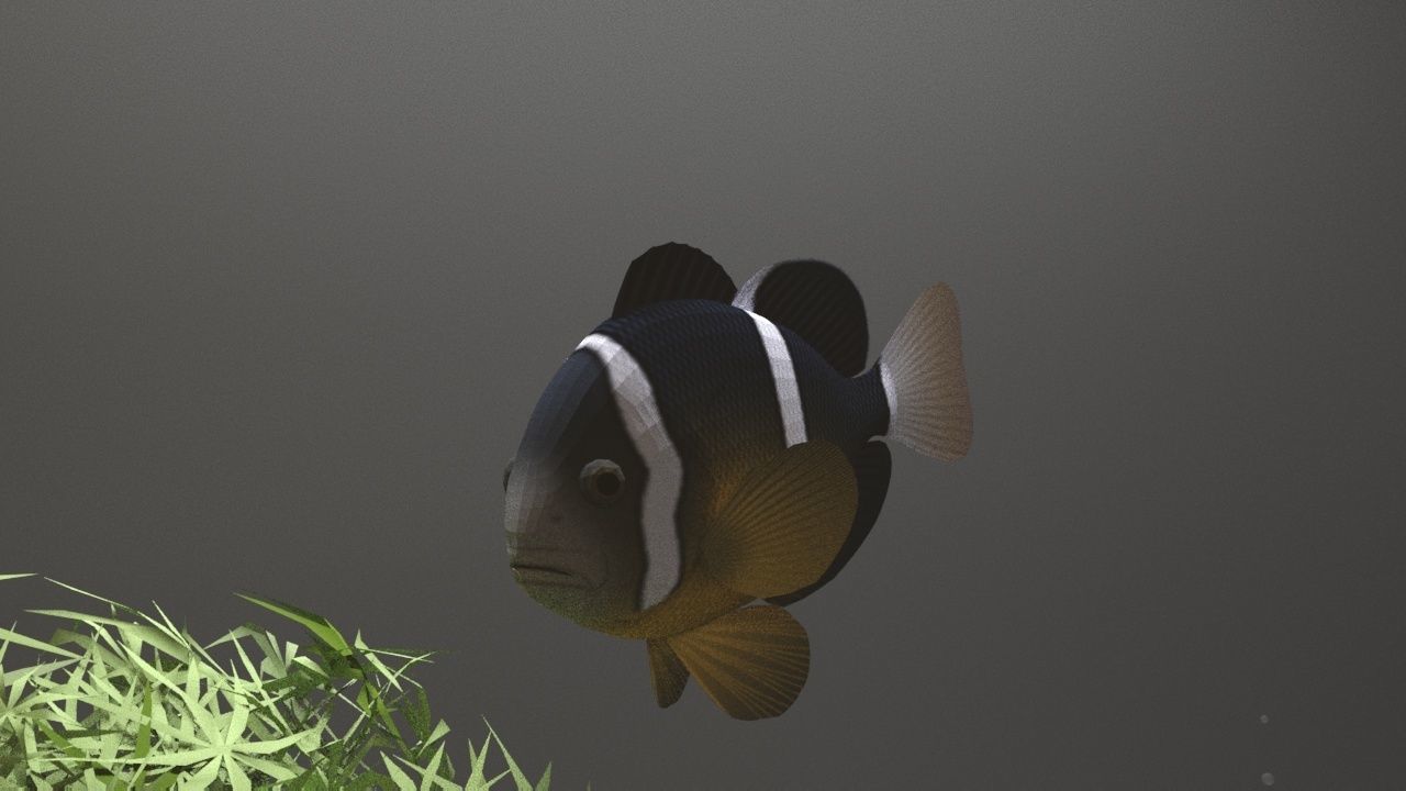 Aquarium fish tank on table 3D model_11
