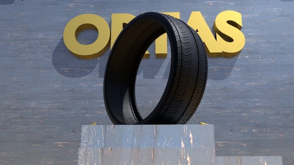 ORTAS TIRE NO 13 GAME READY Low-poly 3D model_1