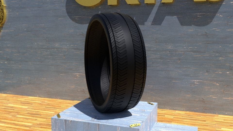 ORTAS TIRE NO 13 GAME READY Low-poly 3D model_3
