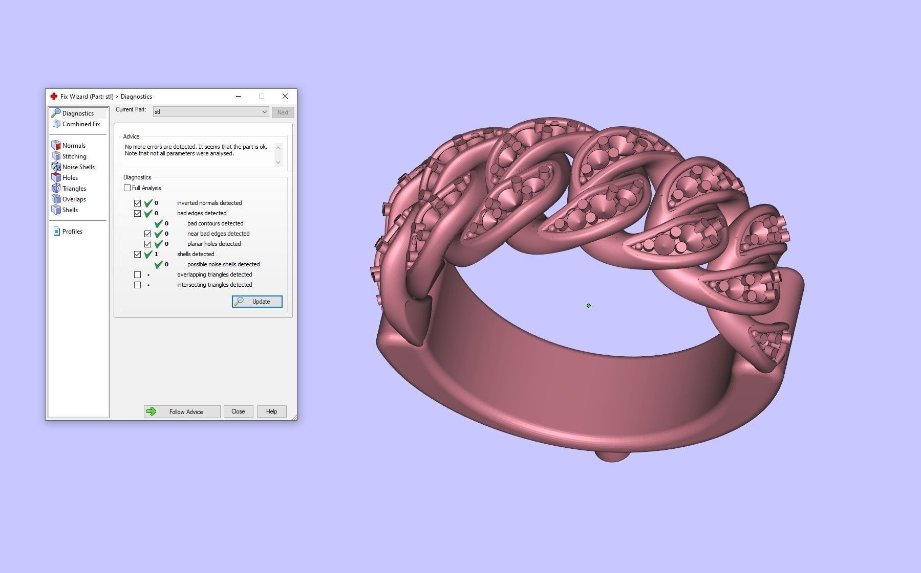 Diamond Cuban Ring N4 3D print model_5