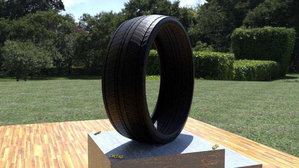 ORTAS TIRE NO 15 GAME READY Low-poly 3D model_5