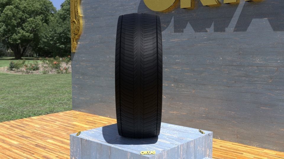 ORTAS TIRE NO 15 GAME READY Low-poly 3D model_6