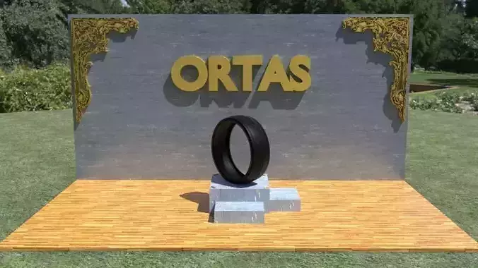 ORTAS TIRE NO 15 GAME READY Low-poly 3D model