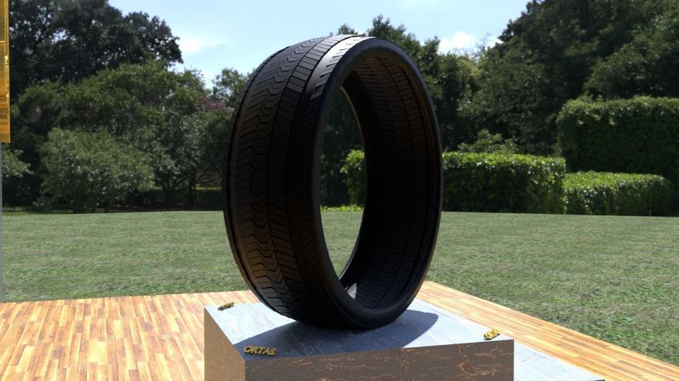 ORTAS TIRE NO 16 GAME READY Low-poly 3D model_6