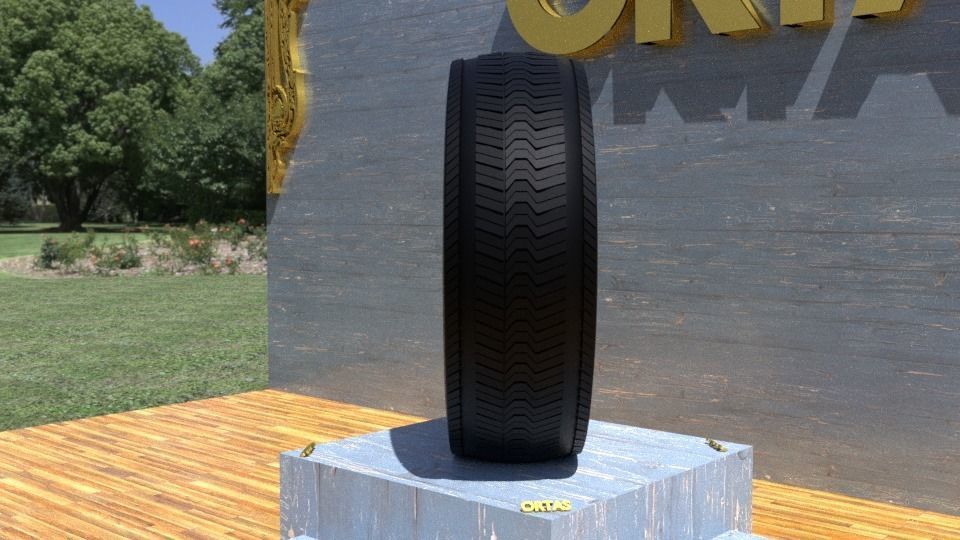 ORTAS TIRE NO 16 GAME READY Low-poly 3D model_3