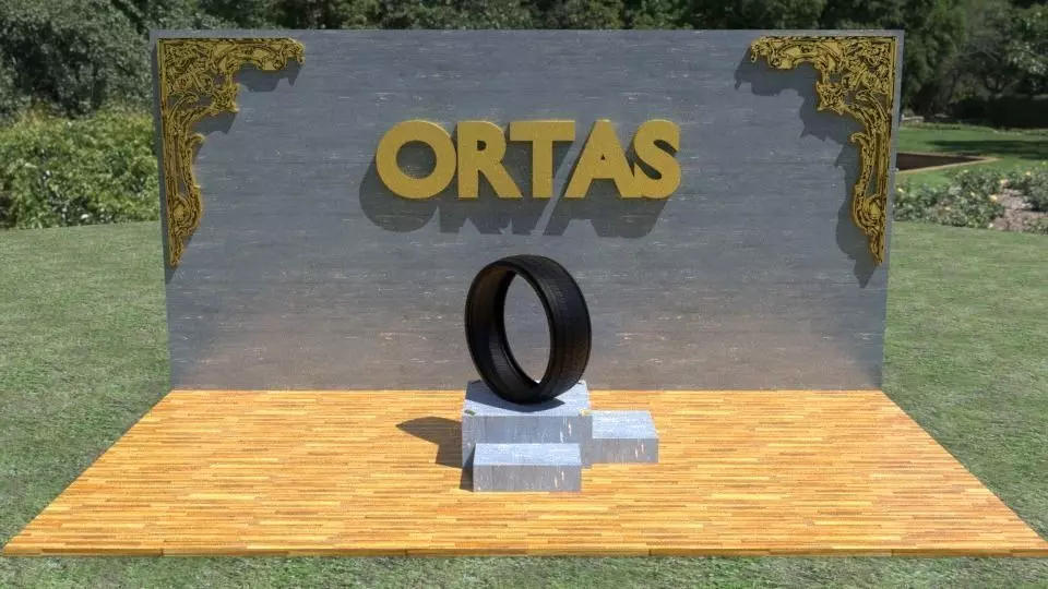 ORTAS TIRE NO 16 GAME READY Low-poly 3D model_0