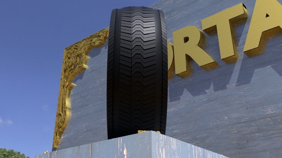 ORTAS TIRE NO 16 GAME READY Low-poly 3D model_1
