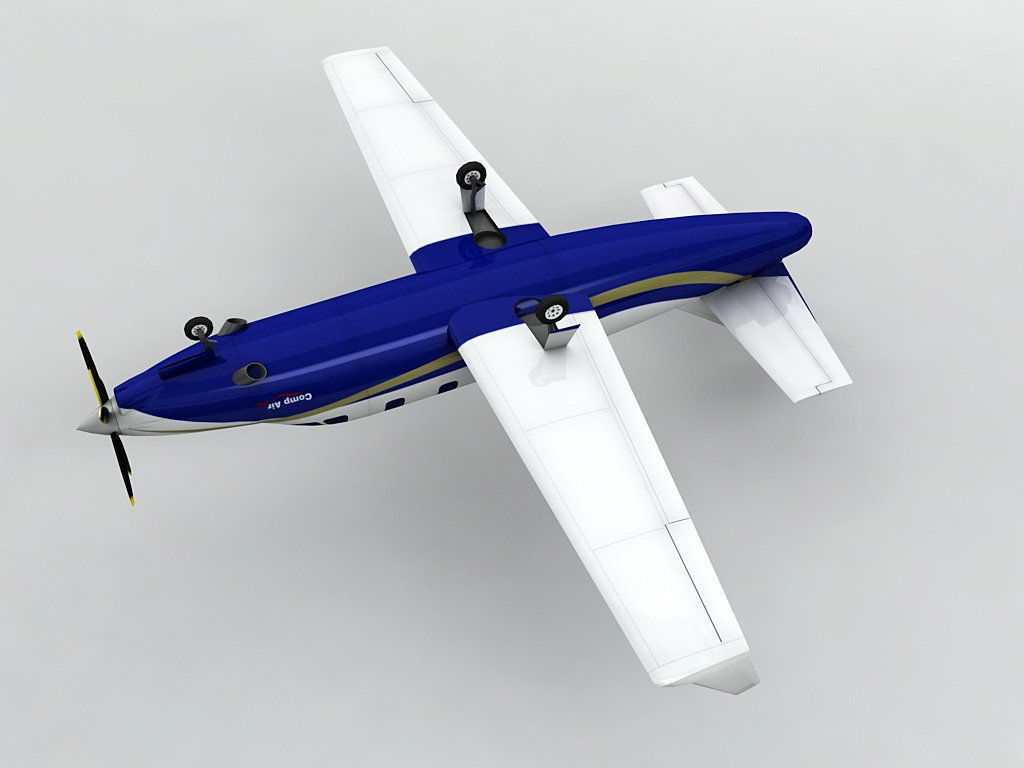 Comp Air 12 Aircraft Low-poly 3D model_1