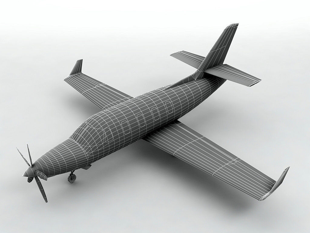 Comp Air 12 Aircraft Low-poly 3D model_2
