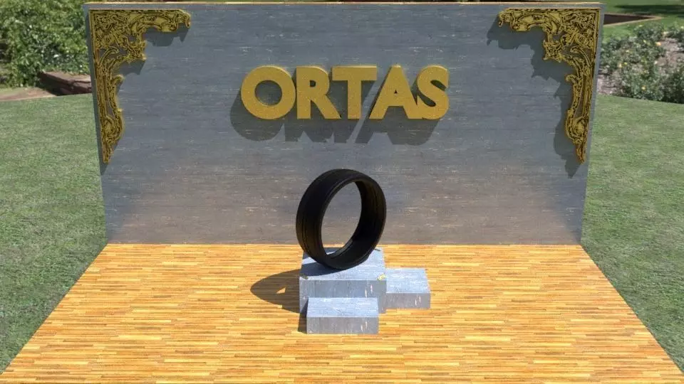 ORTAS TIRE NO 18 GAME READY Low-poly 3D model_0