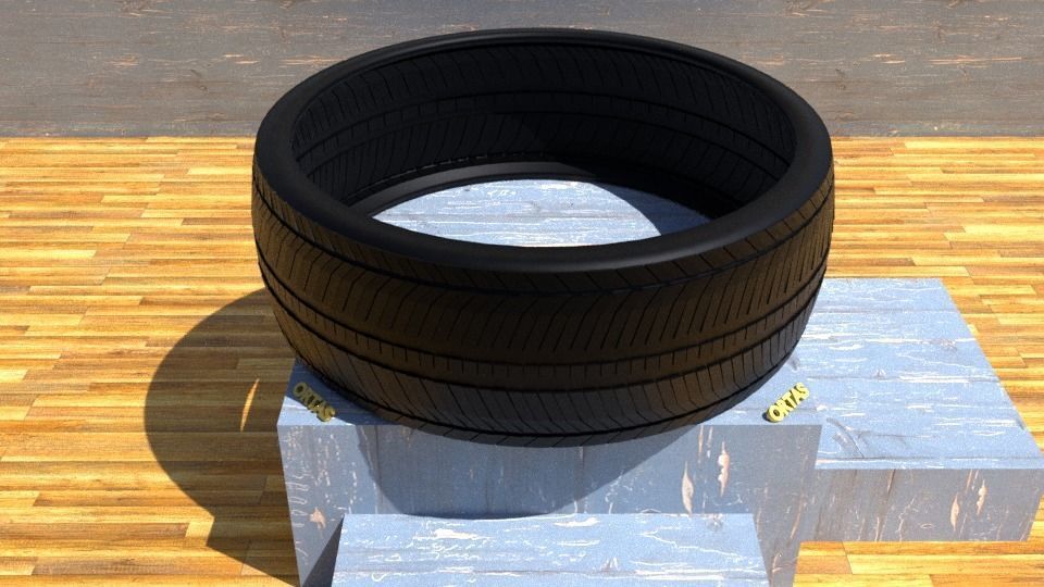 ORTAS TIRE NO 18 GAME READY Low-poly 3D model_1