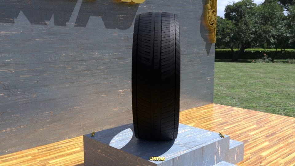 ORTAS TIRE NO 18 GAME READY Low-poly 3D model_7