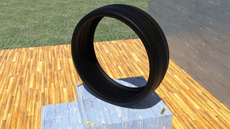 ORTAS TIRE NO 18 GAME READY Low-poly 3D model_5
