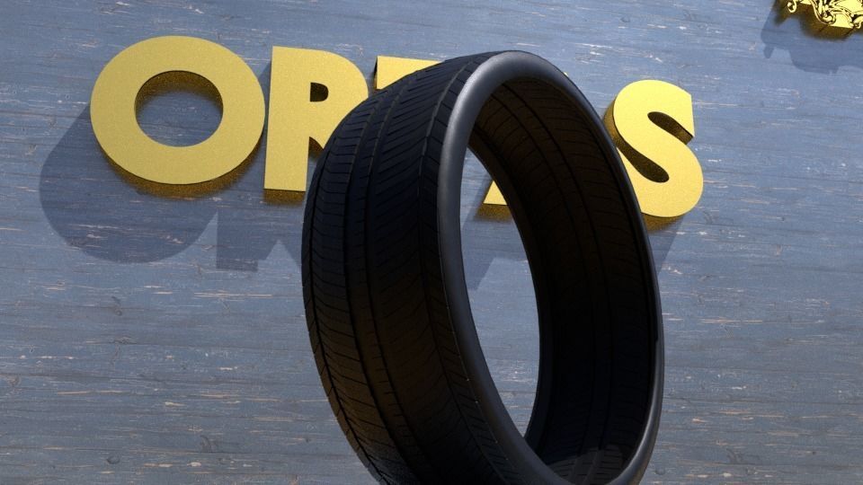 ORTAS TIRE NO 18 GAME READY Low-poly 3D model_3
