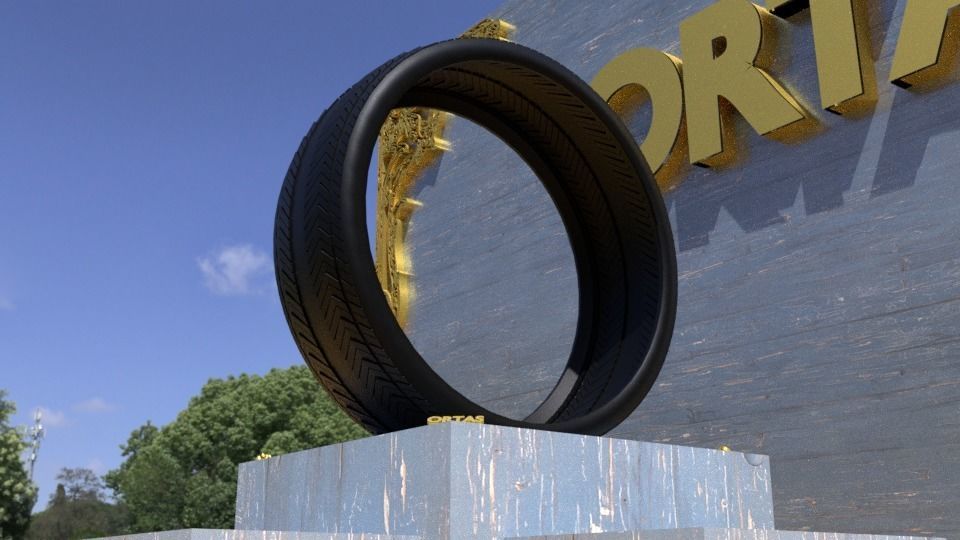 ORTAS TIRE NO 20 GAME READY Low-poly 3D model_8